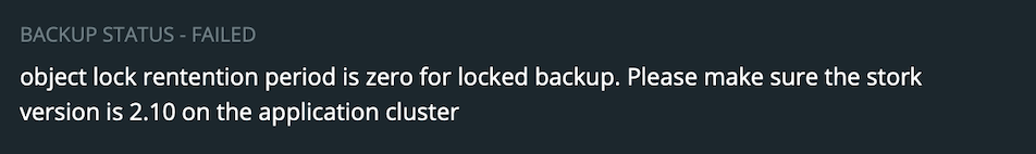 backup failed error message