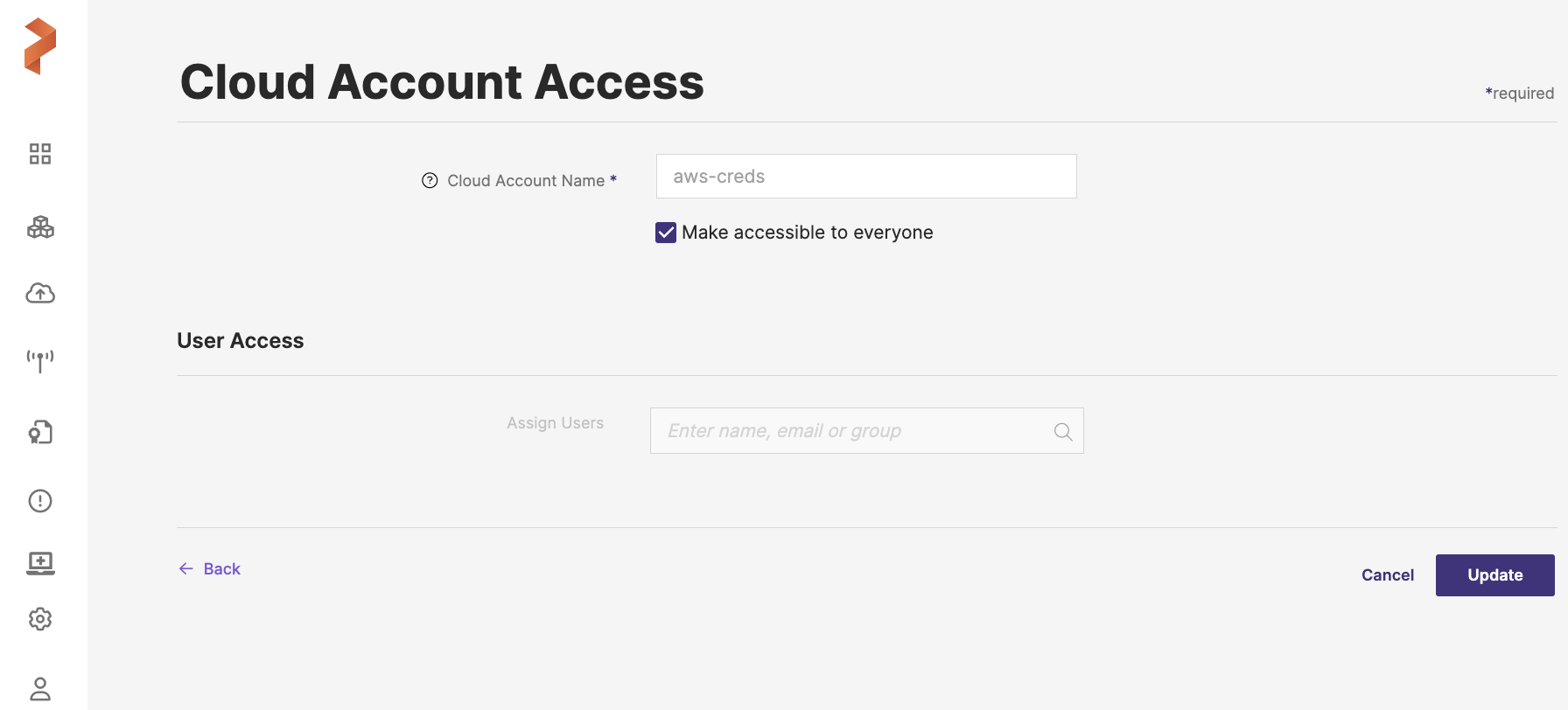 Cloud Account Public Access