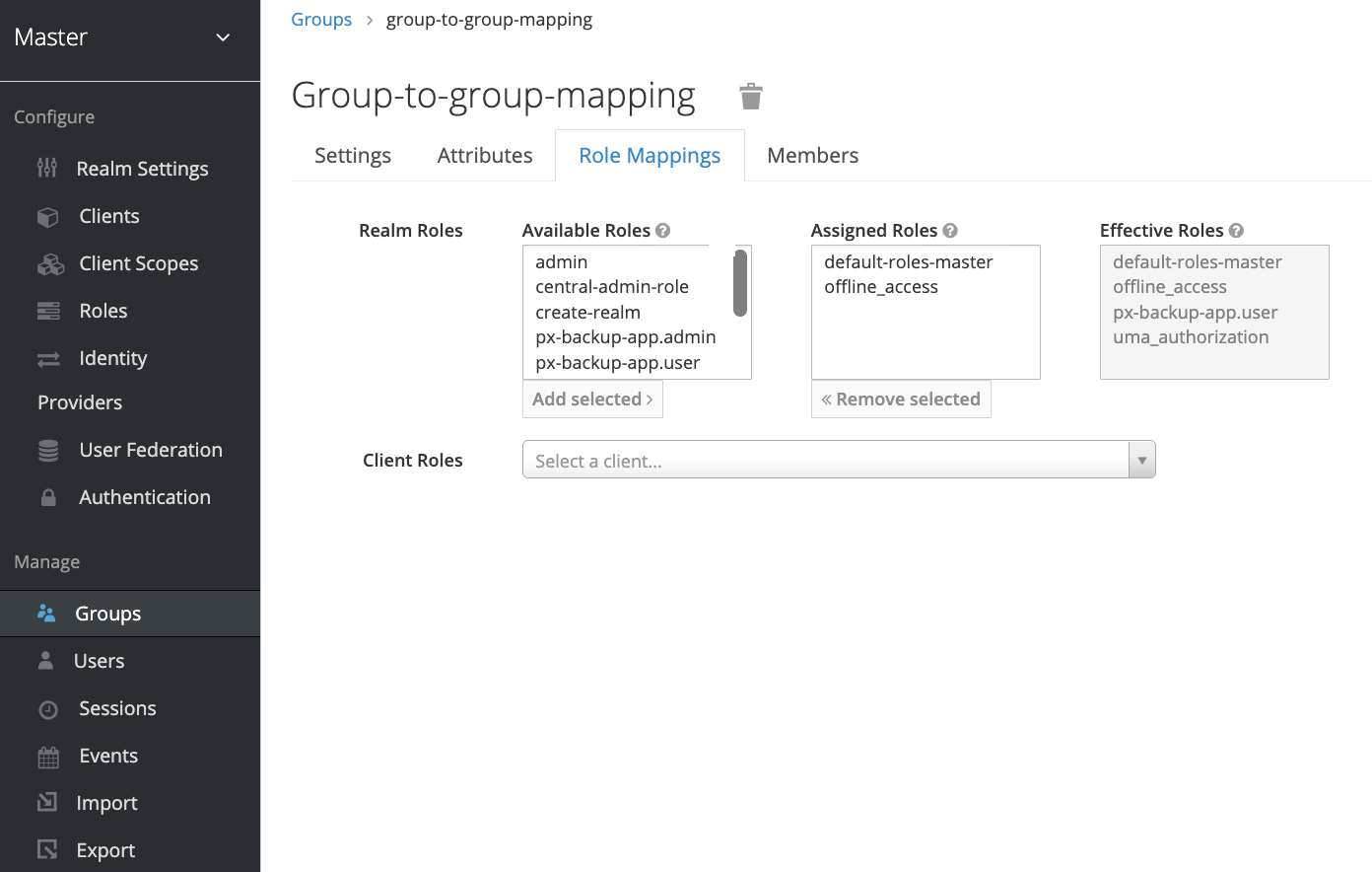 group to group mapping