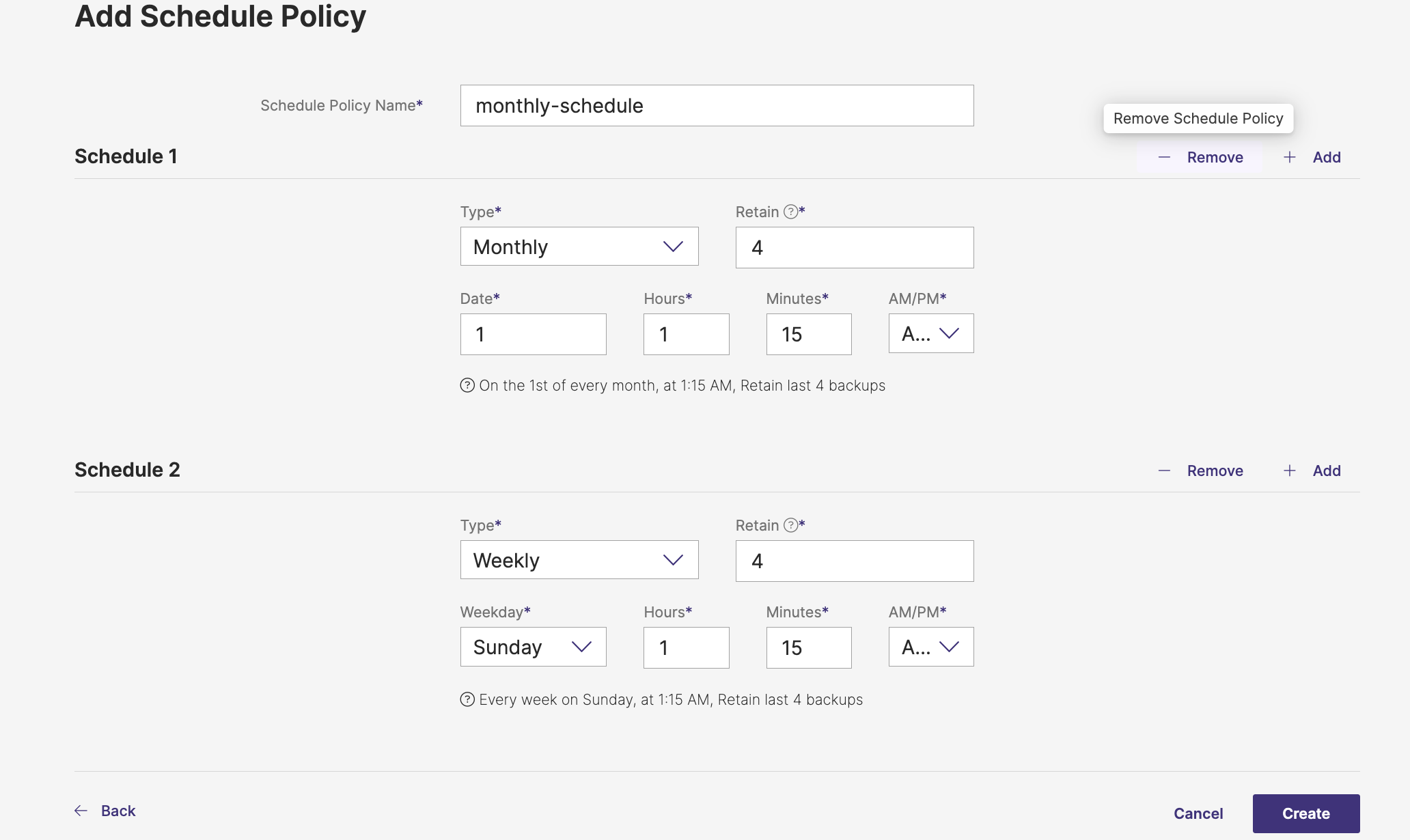 Select Remove button
