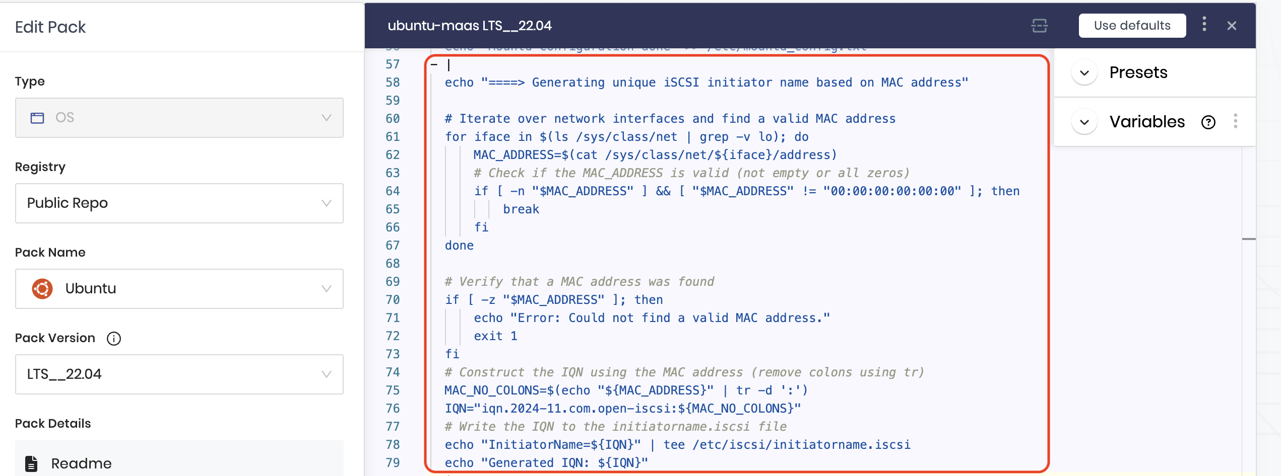 Unique iSCSI initiator name script